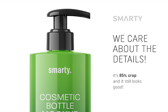 Glossy cosmetic bottle mockup 300ml in Product Mockups - product preview 3