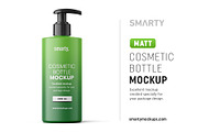 Matt cosmetic bottle mockup 300ml