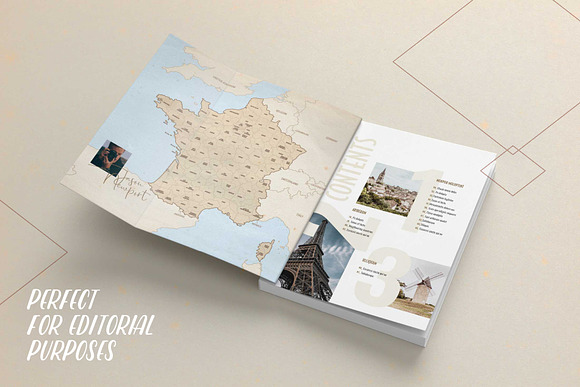 Le Tour du Monde - France vector map in Objects - product preview 1