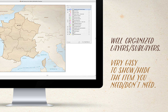 Le Tour du Monde - France vector map in Objects - product preview 5