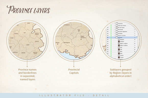Le Tour du Monde - France vector map in Objects - product preview 13