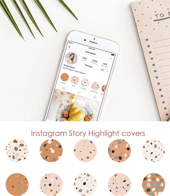 Instagram story highlight icons in Instagram Templates - product preview 1