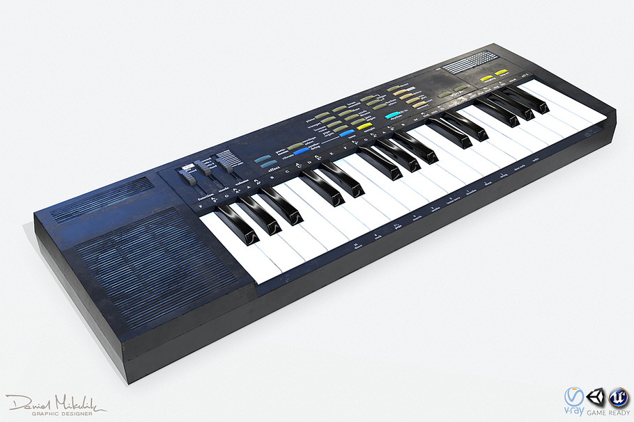 Synthesizer PBR Low Poly in Electronics - product preview 8