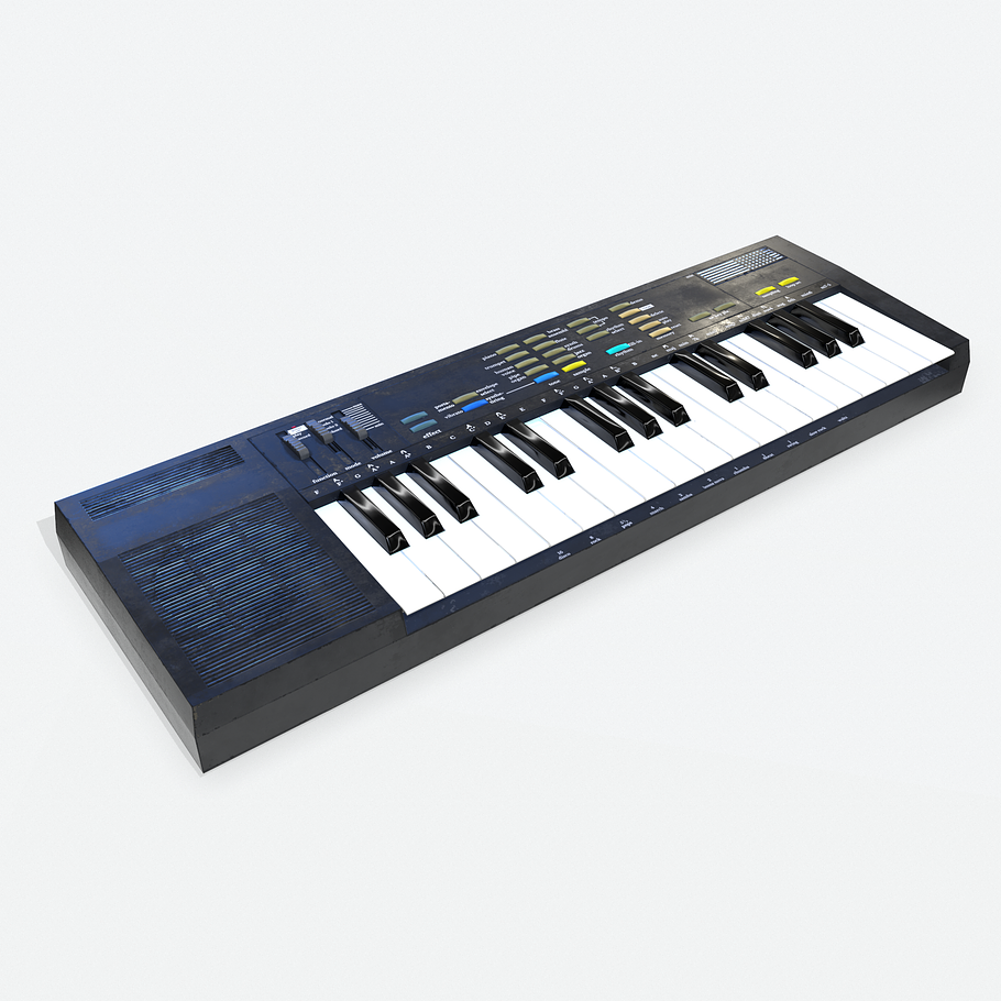 Synthesizer PBR Low Poly in Electronics - product preview 1