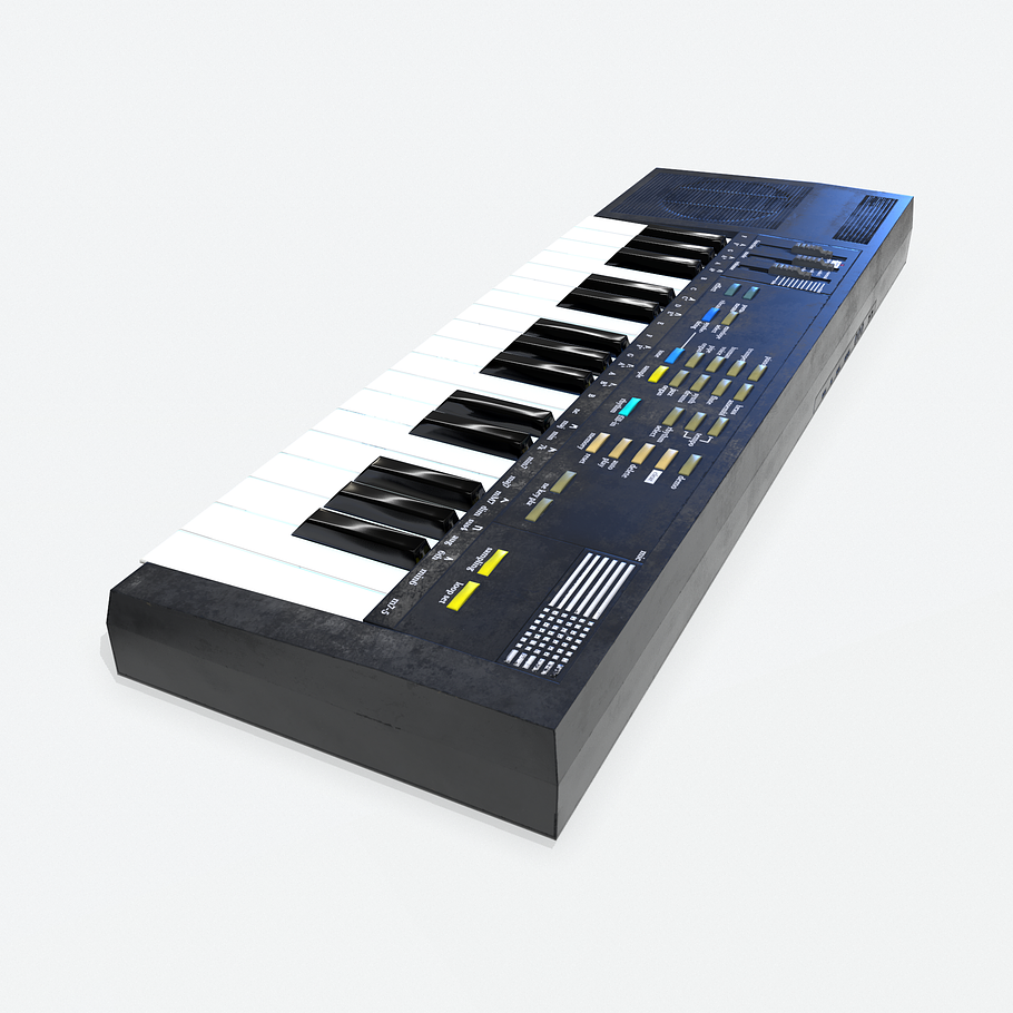 Synthesizer PBR Low Poly in Electronics - product preview 4