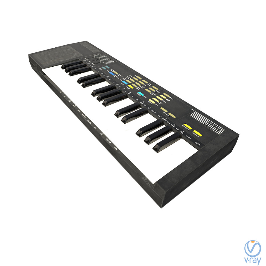 Synthesizer PBR Low Poly in Electronics - product preview 10