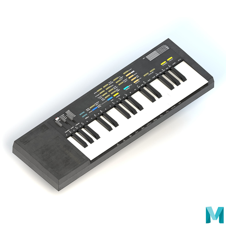 Synthesizer PBR Low Poly in Electronics - product preview 11