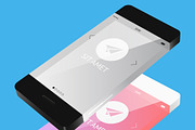 vector template phone in flat style