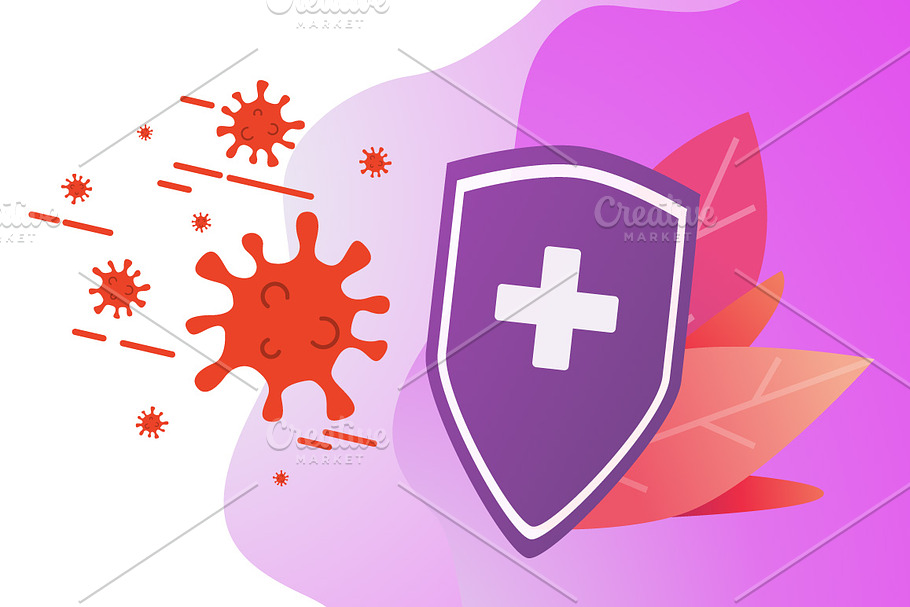 Coronavirus protection banner. in Illustrations - product preview 8