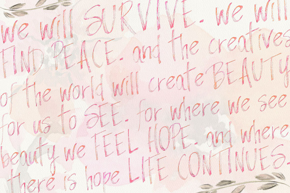 We Will Survive Watercolor Font in Fonts - product preview 8