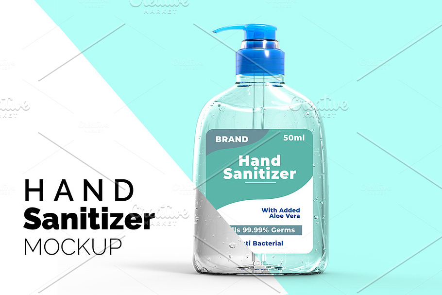 Hand Sanitizer - Mockup Bottle in Product Mockups - product preview 8