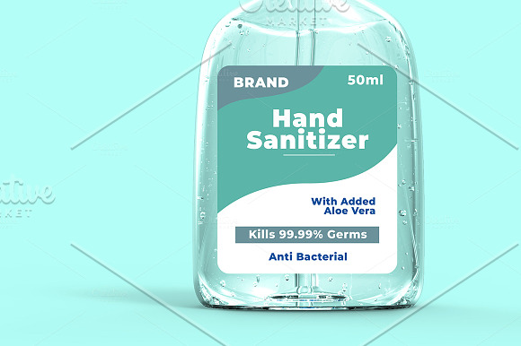 Hand Sanitizer - Mockup Bottle in Product Mockups - product preview 1
