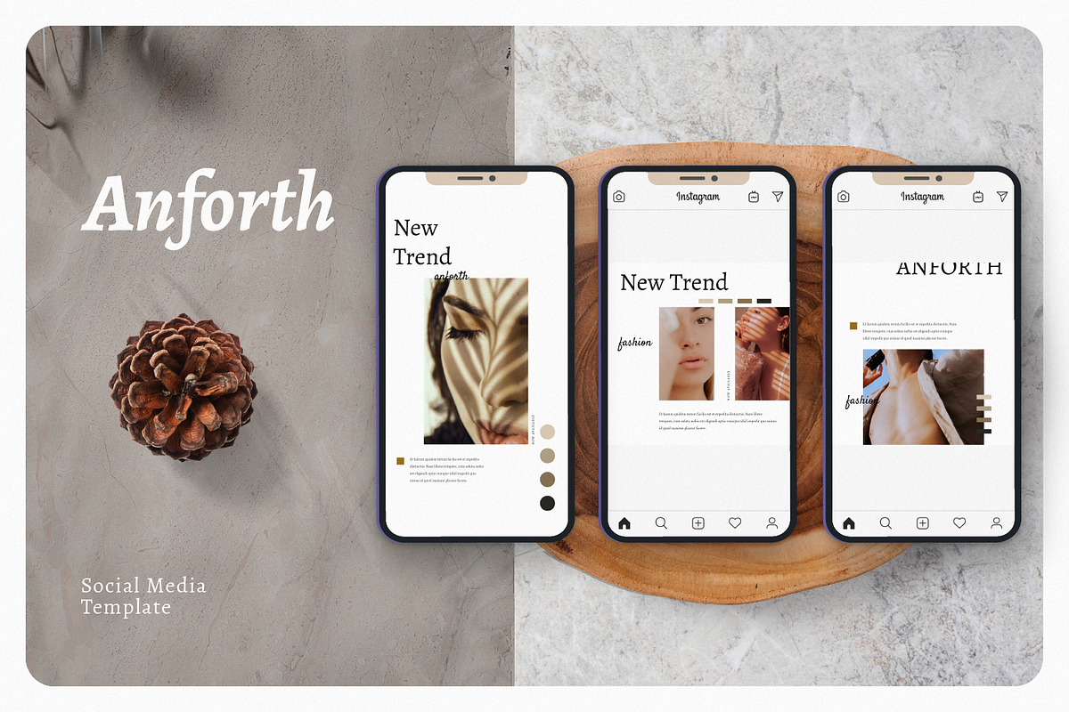 Anforth Instastory & Post Instagram in Instagram Templates - product preview 8