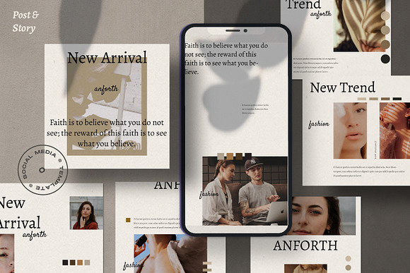 Anforth Instastory & Post Instagram in Instagram Templates - product preview 1