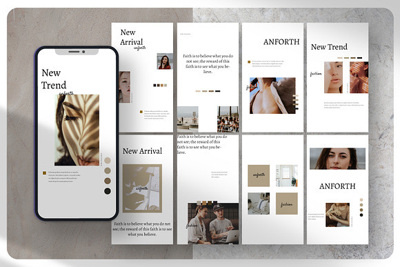 Anforth Instastory & Post Instagram in Instagram Templates - product preview 4