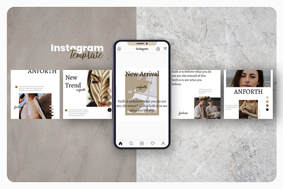 Anforth Instastory & Post Instagram in Instagram Templates - product preview 5