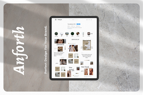 Anforth Instastory & Post Instagram in Instagram Templates - product preview 7