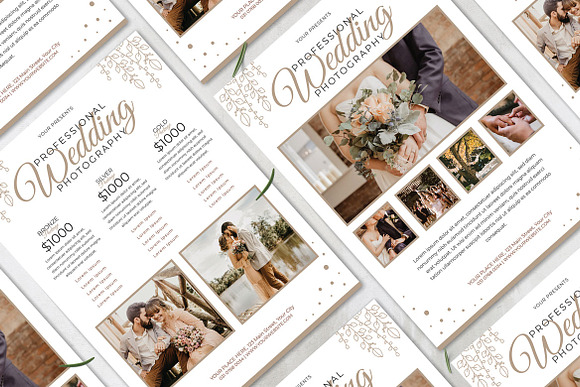 Rustic Wedding Photography Pricing in Flyer Templates - product preview 2