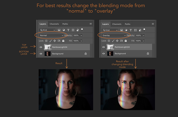 Rainbow light leak overlays in Add-Ons - product preview 4