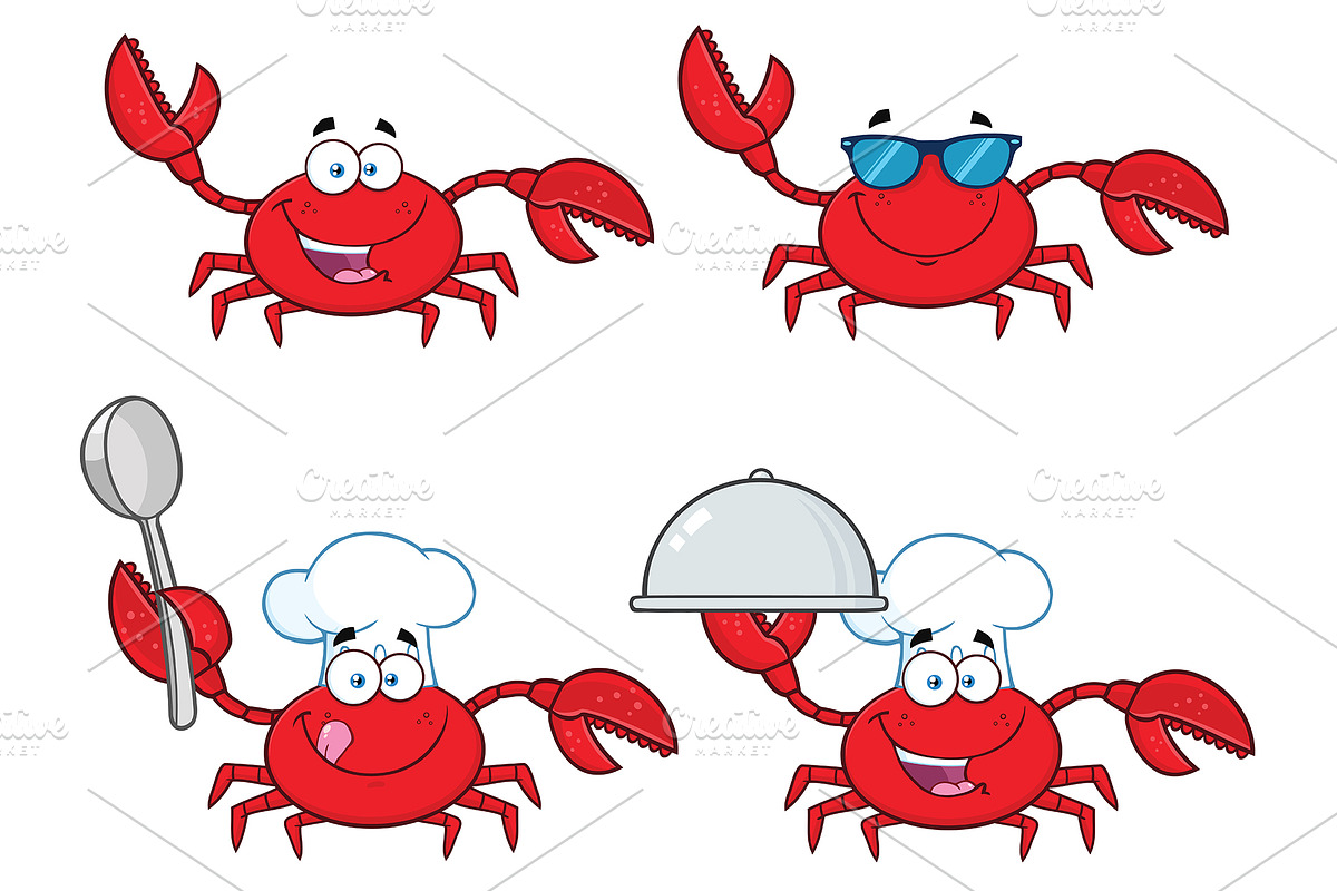 Crab Character Collection - 1 in Illustrations - product preview 8