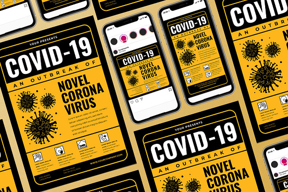Slow The Spread Covid-19 in Flyer Templates - product preview 1