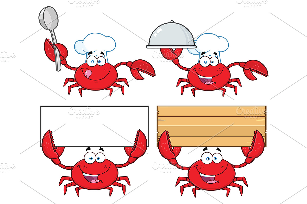 Crab Character Collection - 2 in Illustrations - product preview 8