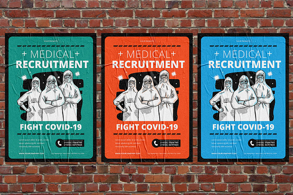 Medical Recruitment Fight Covid19 in Flyer Templates - product preview 2