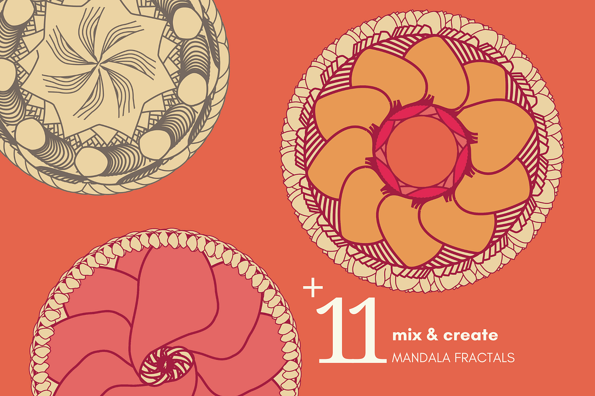 mandala set in Illustrations - product preview 8