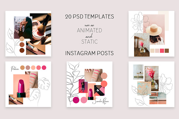 One line Animated Instagram Posts in Instagram Templates - product preview 2