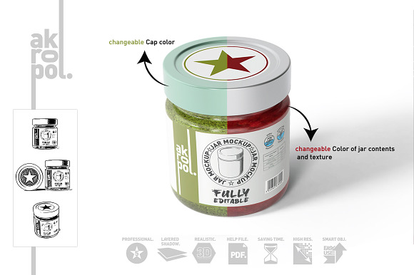 Jar Mock Up in Product Mockups - product preview 6
