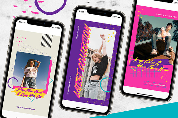 Memphis Instagram Pack in Instagram Templates - product preview 4