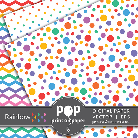 Vector Patterns - Rainbow in Patterns - product preview 2