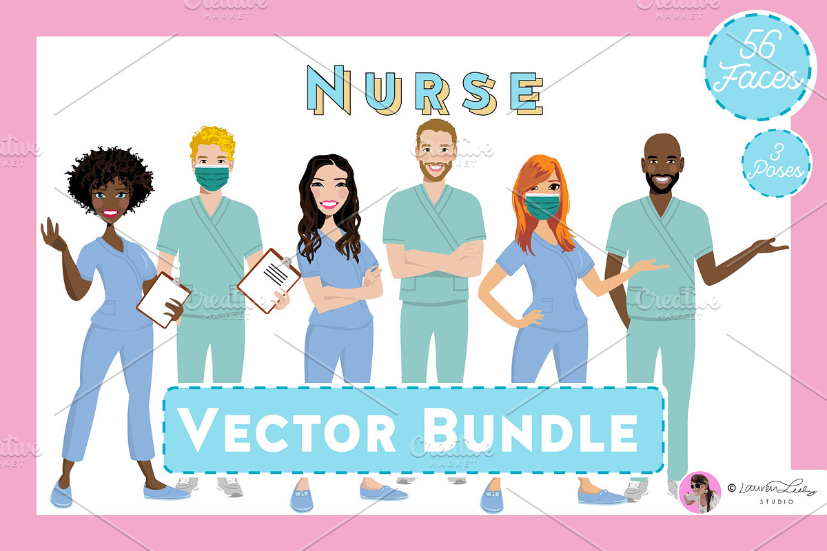 Nurse | Vector Bundle in Illustrations - product preview 8