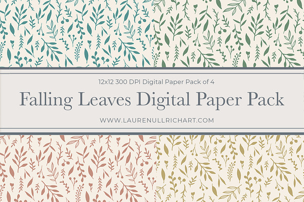 Falling Leaves Digital Paper Pack