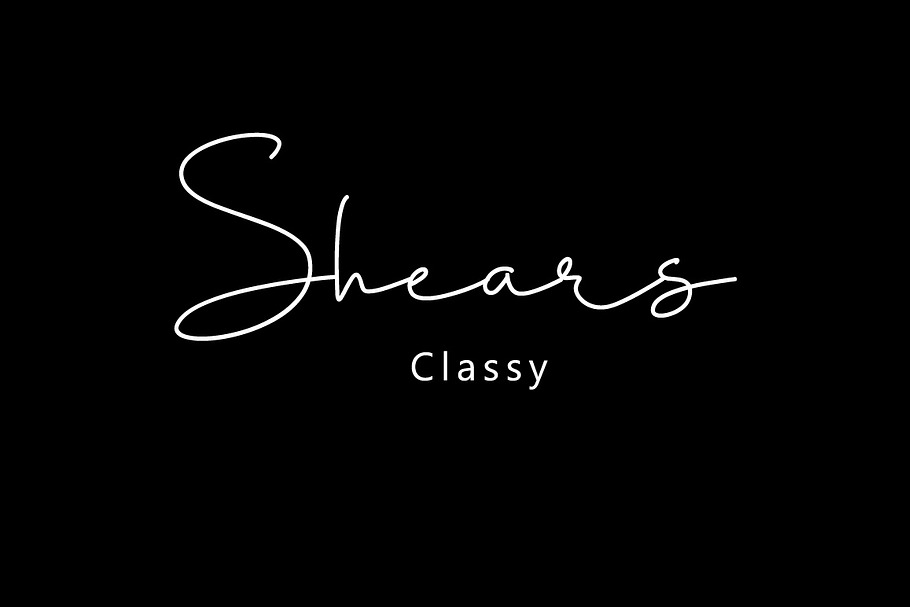 Shears Font in Script Fonts - product preview 8