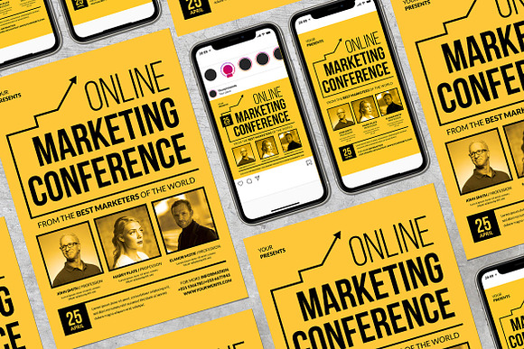 Online Marketing Conference in Flyer Templates - product preview 1