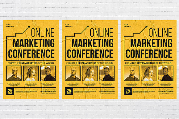 Online Marketing Conference in Flyer Templates - product preview 2