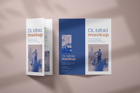 DL Bifold Brochure Mockup Set in Print Mockups - product preview 6