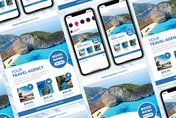 Summer Travel Agency in Flyer Templates - product preview 1