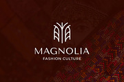 Magnolia tribe, letter M logo design