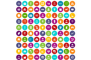 100 favorite work icons set color