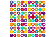 100 golf icons set color