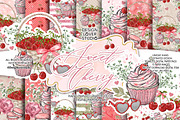 Sweet Cherry digital paper pack