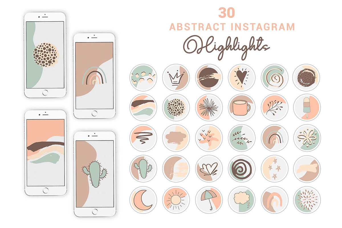 Boho Abstract Instagram Highlights in Instagram Templates - product preview 8