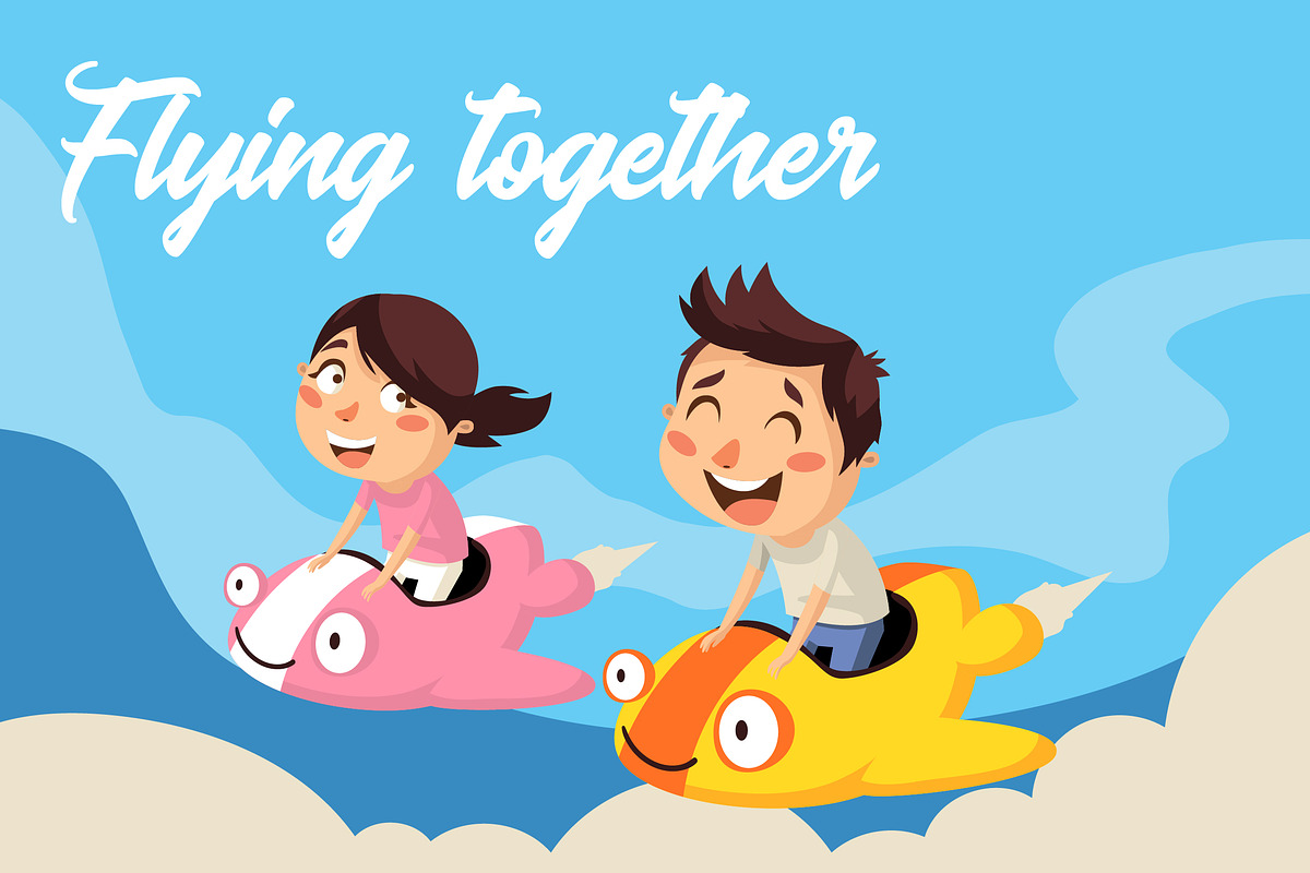 Flying together - Illustration in Illustrations - product preview 8