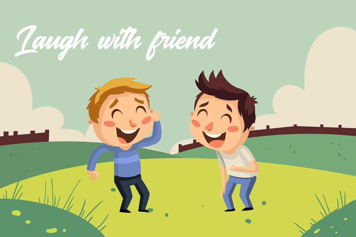 Laugh friend - Illustration in Illustrations - product preview 8