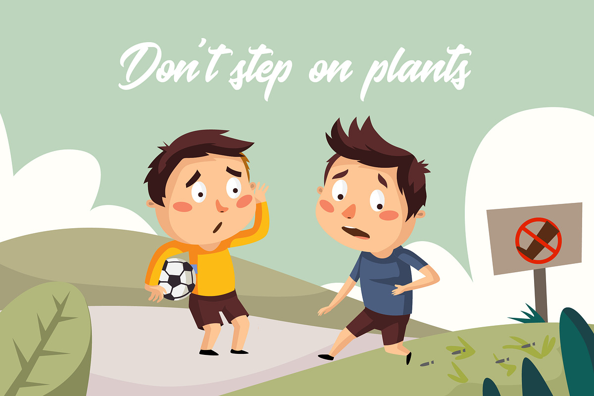 Dont step plants - Illustration in Illustrations - product preview 8