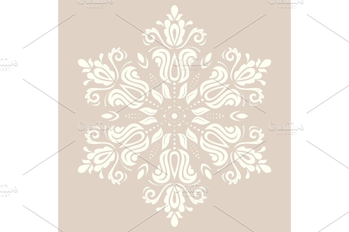 Damask Vector Orient Pattern in Illustrations - product preview 8