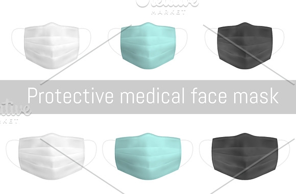 Color medical mask in Product Mockups - product preview 1