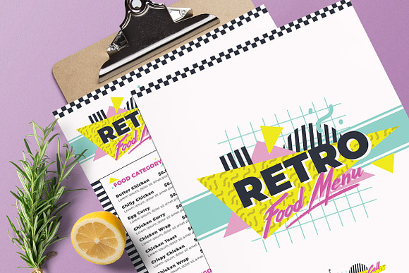 90s Food Menu in Flyer Templates - product preview 2